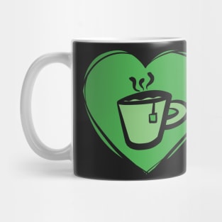 Green Heart Green Tea Mug